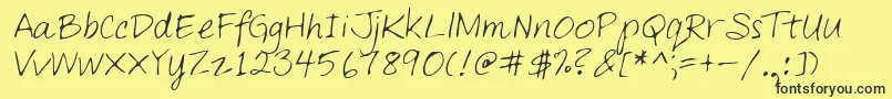 Lehn261 Font – Black Fonts on Yellow Background