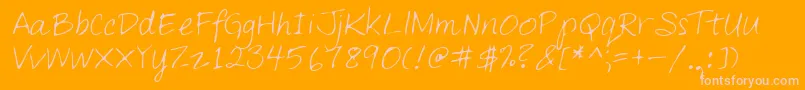 Lehn261 Font – Pink Fonts on Orange Background