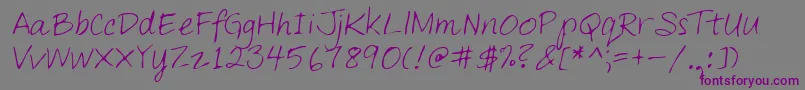 Lehn261-Schriftart – Violette Schriften auf grauem Hintergrund