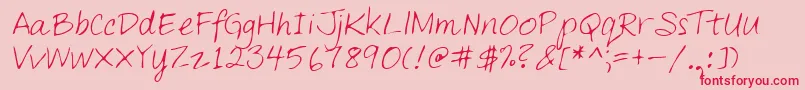 Lehn261 Font – Red Fonts on Pink Background