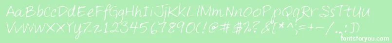 Lehn261 Font – White Fonts on Green Background
