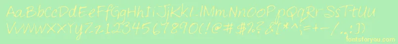 Lehn261 Font – Yellow Fonts on Green Background