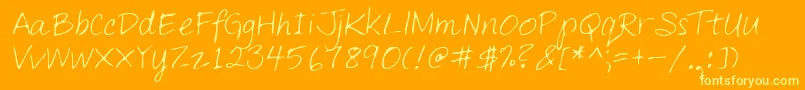 Lehn261 Font – Yellow Fonts on Orange Background