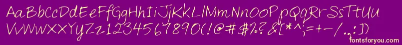 Lehn261 Font – Yellow Fonts on Purple Background