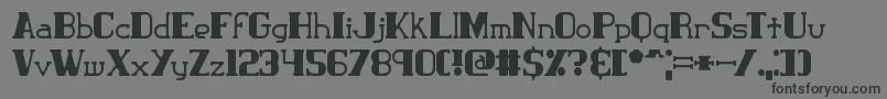 ClassicTrash2Brk Font – Black Fonts on Gray Background