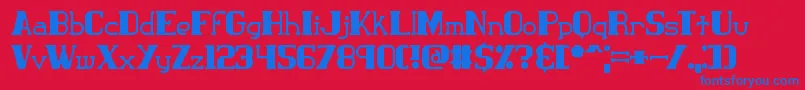 ClassicTrash2Brk Font – Blue Fonts on Red Background