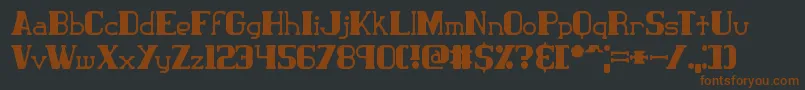 ClassicTrash2Brk Font – Brown Fonts on Black Background