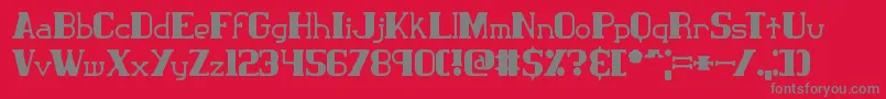 Czcionka ClassicTrash2Brk – szare czcionki na czerwonym tle