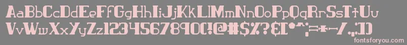 ClassicTrash2Brk Font – Pink Fonts on Gray Background