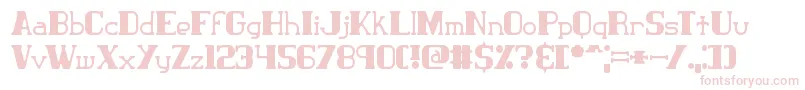 ClassicTrash2Brk-fontti – vaaleanpunaiset fontit valkoisella taustalla