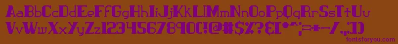 ClassicTrash2Brk Font – Purple Fonts on Brown Background