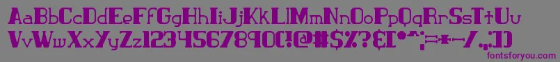 ClassicTrash2Brk Font – Purple Fonts on Gray Background