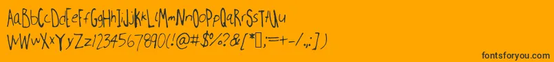 Millweemanuscripting Font – Black Fonts on Orange Background