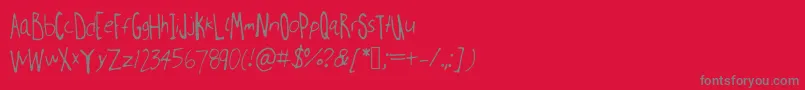 Millweemanuscripting Font – Gray Fonts on Red Background