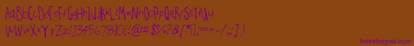 Шрифт Millweemanuscripting – фиолетовые шрифты на коричневом фоне