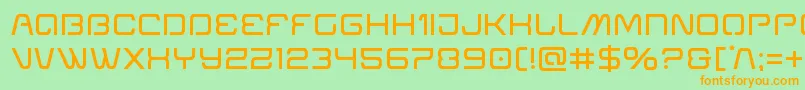 Miraclemercury Font – Orange Fonts on Green Background