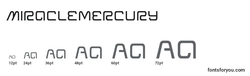 Размеры шрифта Miraclemercury