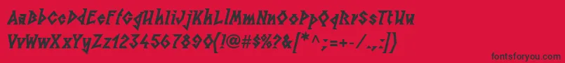 Police LinotypesunburstwestHeavy – polices noires sur fond rouge