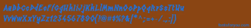 LinotypesunburstwestHeavy Font – Blue Fonts on Brown Background