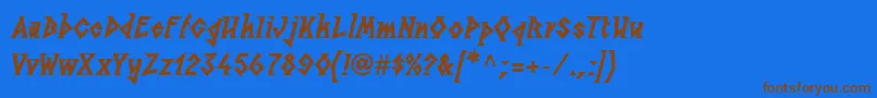 LinotypesunburstwestHeavy Font – Brown Fonts on Blue Background