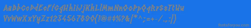 Czcionka LinotypesunburstwestHeavy – szare czcionki na niebieskim tle