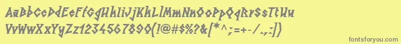 Police LinotypesunburstwestHeavy – polices grises sur fond jaune