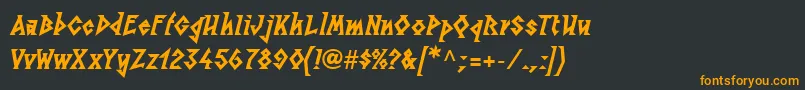 LinotypesunburstwestHeavy Font – Orange Fonts on Black Background