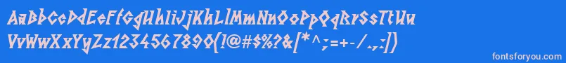 LinotypesunburstwestHeavy Font – Pink Fonts on Blue Background