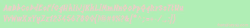 フォントLinotypesunburstwestHeavy – 緑の背景にピンクのフォント