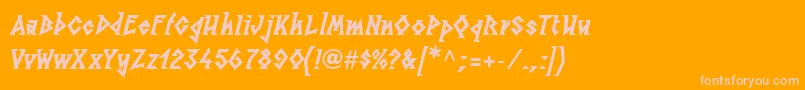 LinotypesunburstwestHeavy Font – Pink Fonts on Orange Background