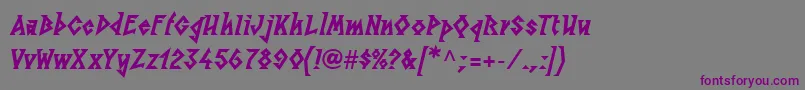 LinotypesunburstwestHeavy-fontti – violetit fontit harmaalla taustalla
