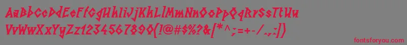 LinotypesunburstwestHeavy Font – Red Fonts on Gray Background