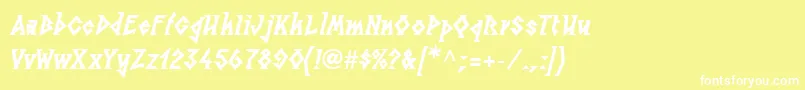 fuente LinotypesunburstwestHeavy – Fuentes Blancas Sobre Fondo Amarillo