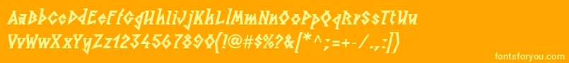 Czcionka LinotypesunburstwestHeavy – żółte czcionki na pomarańczowym tle
