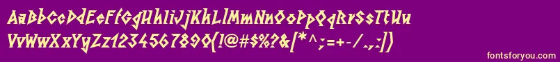 LinotypesunburstwestHeavy Font – Yellow Fonts on Purple Background