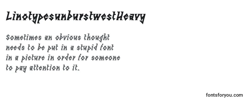 Шрифт LinotypesunburstwestHeavy