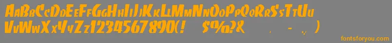 Pchardnose Font – Orange Fonts on Gray Background