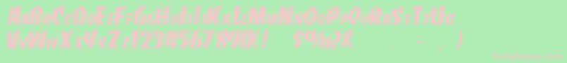 Pchardnose Font – Pink Fonts on Green Background