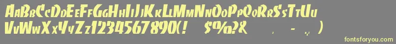 Шрифт Pchardnose – жёлтые шрифты на сером фоне