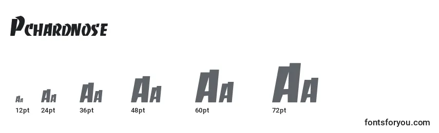 Pchardnose Font Sizes