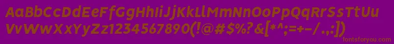 Шрифт VisionHeavyitalic – коричневые шрифты на фиолетовом фоне