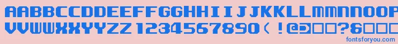 KemcoSmoothBold Font – Blue Fonts on Pink Background