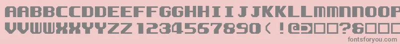 Police KemcoSmoothBold – polices grises sur fond rose