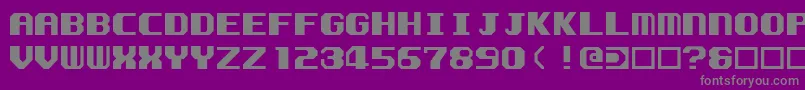 KemcoSmoothBold-Schriftart – Graue Schriften auf violettem Hintergrund
