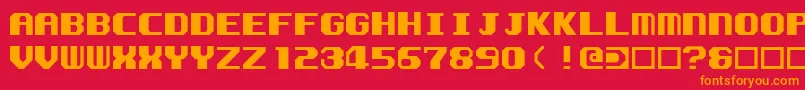 KemcoSmoothBold Font – Orange Fonts on Red Background