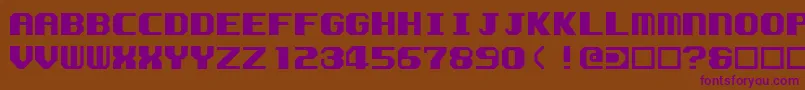 KemcoSmoothBold Font – Purple Fonts on Brown Background