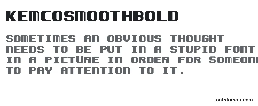Przegląd czcionki KemcoSmoothBold