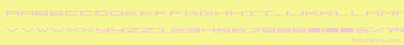 フォントDarkEmpire – ピンクのフォント、黄色の背景