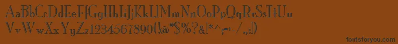 Шрифт MonarchengravedRegular – чёрные шрифты на коричневом фоне