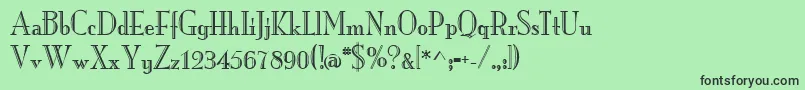 MonarchengravedRegular-fontti – mustat fontit vihreällä taustalla